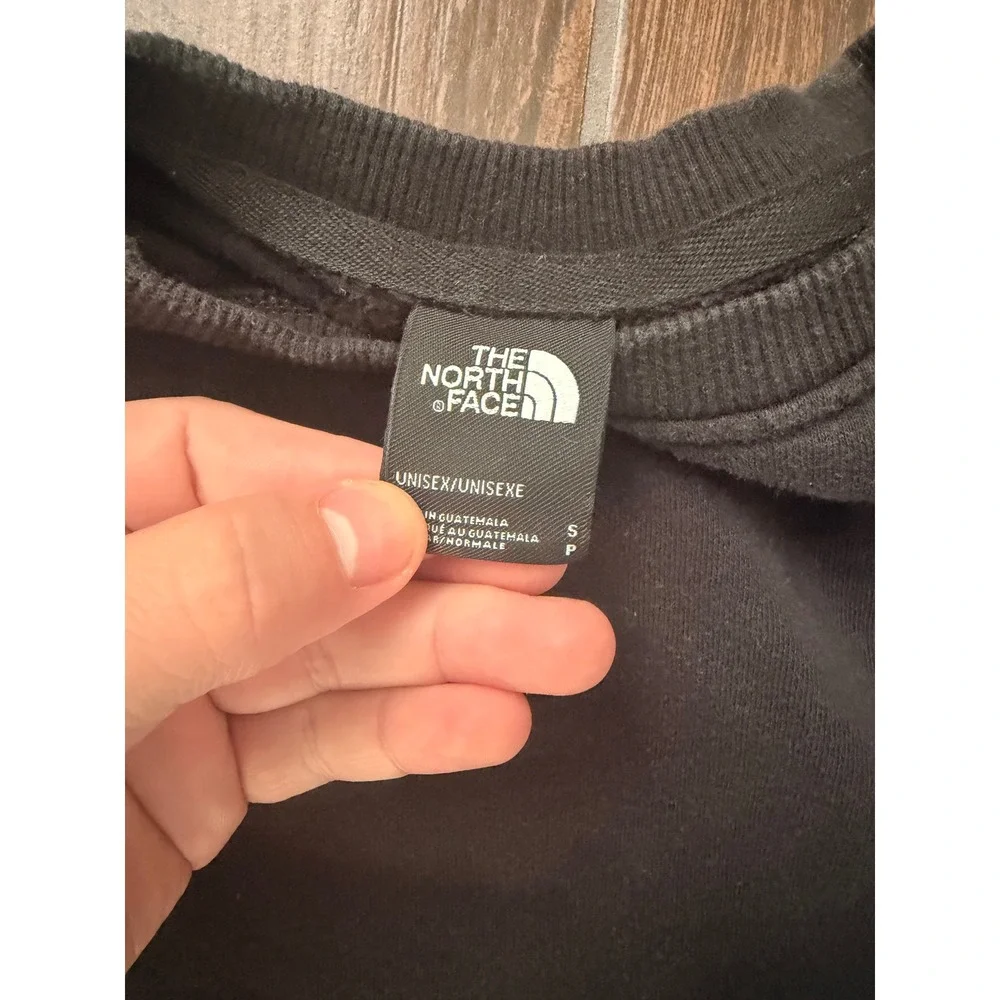 The‎ North Face Unisex Crewneck Sweatshirt Black Logo Pullover Small